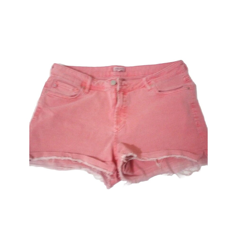 Dear John Women's Sz 36 American Classic Shorts Pink Distressed Fray Mid Rise